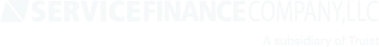 Faded white text on a light gray background reads: “A SERVICE FINANCE COMPANY, LLC.”.