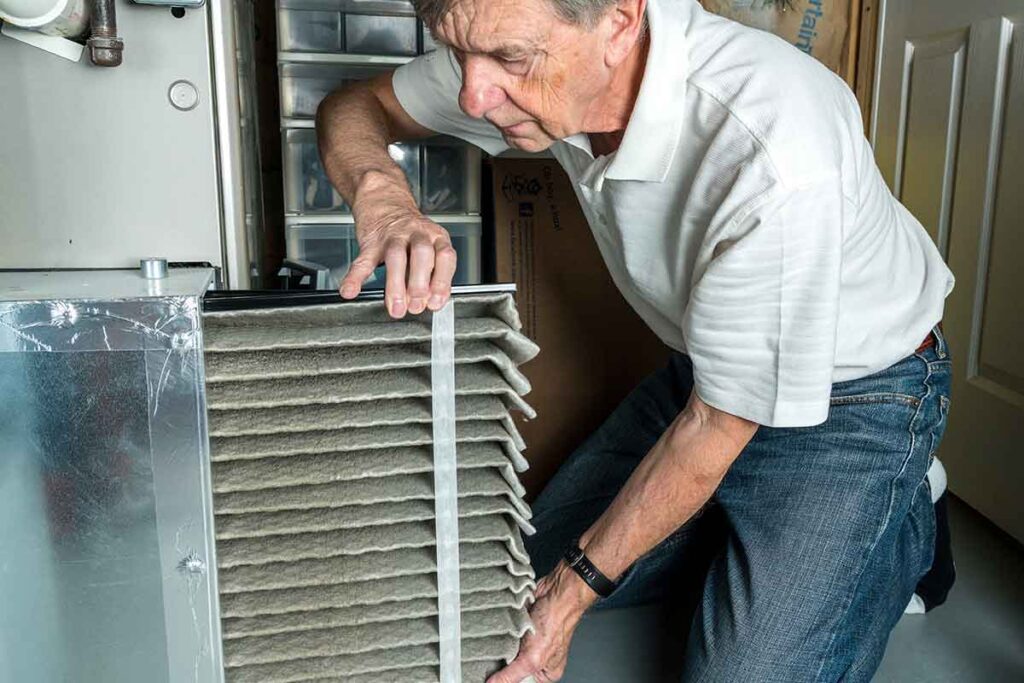 Changing your hvac air filters with Bonsky Heating & Cooling