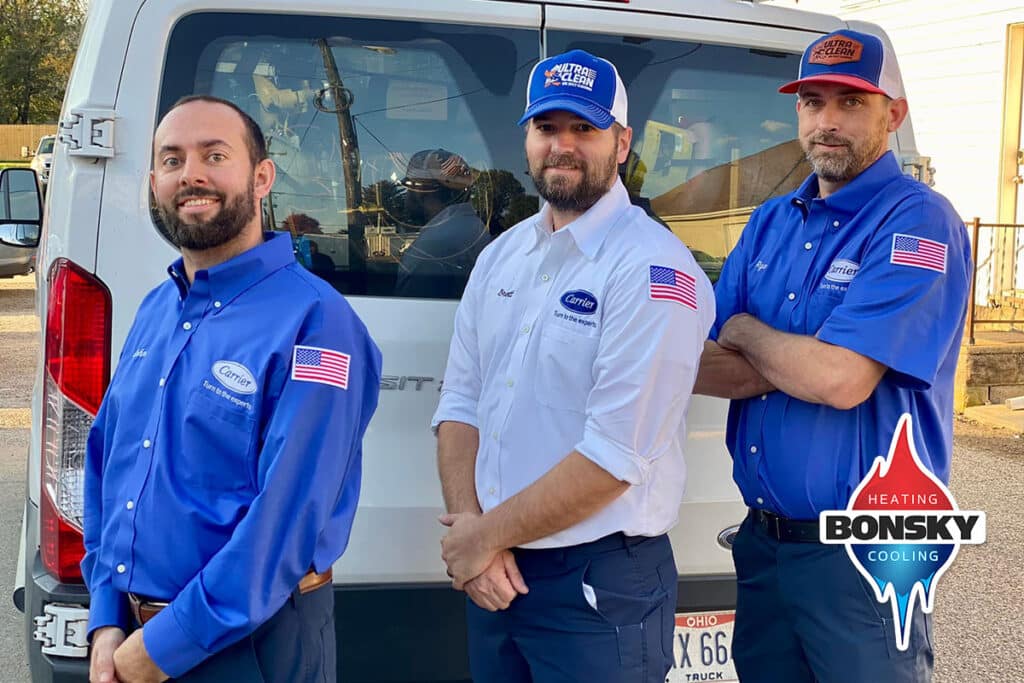The Bonsky HVAC comfort team is here to serve you!